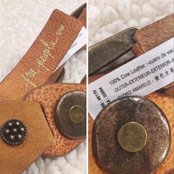 RARE*FREE PEOPLE Medallion Cowhide Leather Link Bohemian Belt S/M-FP.COM 2021\'